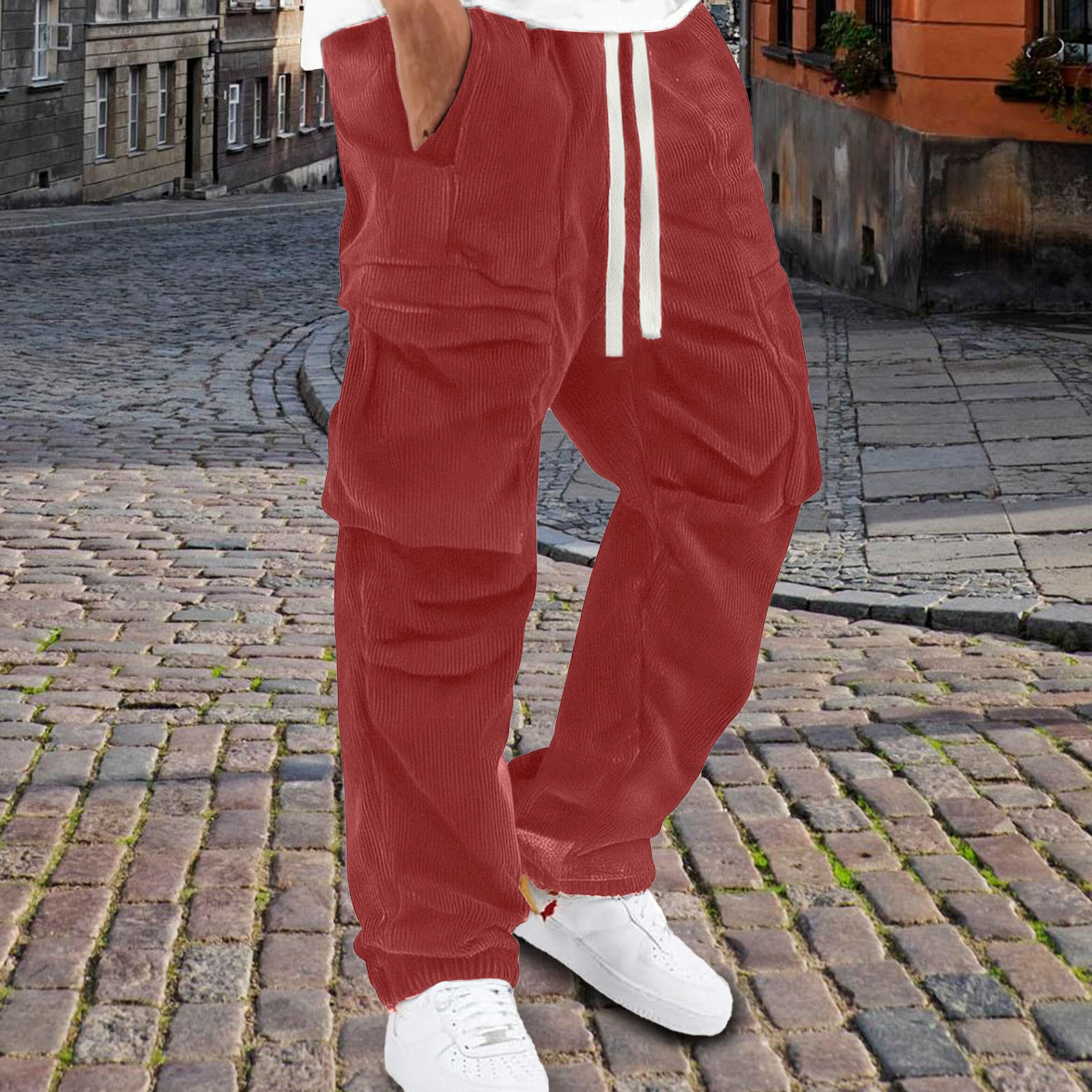 thumbnail image 2 of Pantalones cargo para hombre - Pantalones utilitarios para trabajo al aire libre - Poliéster, resistentes, múltiples bolsillos, tallas S-XXL, 2 of 5
